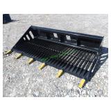 Unused Skid Steer Loader Rock Bucket ~84"