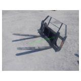 Unused Mini Skid Steer Pallet Forks ~36"