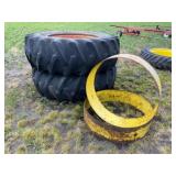 2-20.8-38 Tires on Band Dual Rims w/Bands