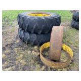 2-20.8-38 Tires on Band Dual Rims w/Bands