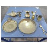 Brass Serving Trays, Brass Mouse, Containers, Misc