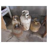 3-20lb, 1-30lb LP Tanks