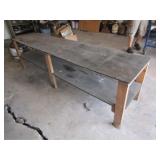 Wooden Shelf/Bench 8ft. x 2ft. x 26in.