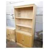 Wood Shelving Unit w/Cabinet on Bottom