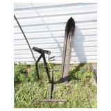 Snowmobile Lift & Pair of Metal Snowmobile Skies