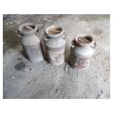 3-Cream Cans w/Covers