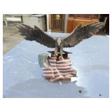 Summit Collection Eagle w/Flag Statue 13in Wide,