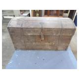 Antique Wood Trunk w/ Metal Handles