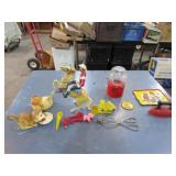 Horse, Dog, Gum Ball Metal, Tin Trays, Misc. Toys