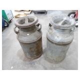 2 Cream Cans Both Have Lids