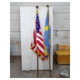 USA & Swedish Flags