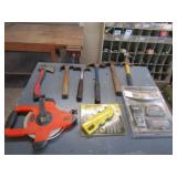 Hammers, Lasers, 200ft. Tape, Hatchet