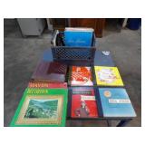 Milk Crate w/Various Records