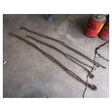2-12ft. & 9ft. Log Chains, 2 w/Hooks & One w/One