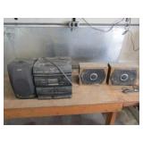 Sony CFD646, 3-CD Changer Tape Player,3 Speakers