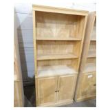 Wood Shelving Unit w/Cabinet on Bottom