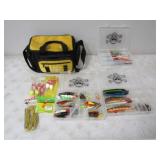 Approx 50 Lures w/Calcutta Tackle Bag, &