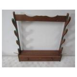 26.25x28.25x4.75in. 4 Tier Wood Gun Rack w/Drawer
