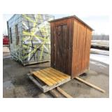New 51.5in Deep, 50in Wide Outhouse w/Front Deck,