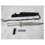 Maxam Stainless Steel 10in. Blade Survival Knife w