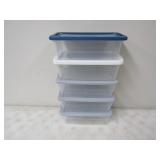 5-12x7x5 Poly Containers w/Lids