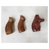 2-Smith&Wesson J Frame Grips- Wood, 3.25in Long,