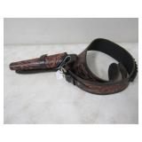 Mexico Made Leather Belt w/Holster, Fits