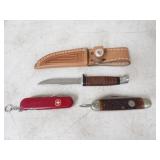Case-XX 3in Blade Knife w/Leather Sheath, &
