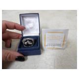 'Freedoms Ride' Stainless Steel & Onyx Ring, Sz12?