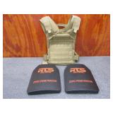 RTS Vest w/2-RTS Tactical Zero Penetration 10x12