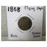 1858 Flying Eagle One Cent Scarce Date