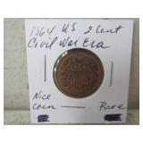 1864 US 2 Cent Civil War Era