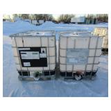 2-250gal. Poly Tanks w/Metal Cages