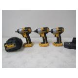 3-Dewalt Tools w/Charger & 1-Battery, Info in Disc