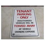 6-Tenant Parking Only Signs 15x19.25in.