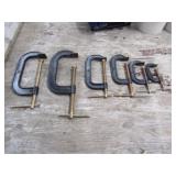 2-8in. 1-6in, 5in. 4in. 3in. C Clamps