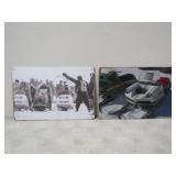 2-Polaris Tin Signs 12x8in.