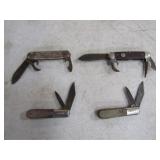 2-Barlow & 2-Other Folding Pocket Knives