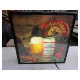 1991 Budweiser Duck Light up Sign Works 17.5x17.5