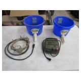 2-8qt. Calf Pails, Blitzer 25 Mile Fencer, &