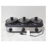 Faberware Triple Slow Cooker-3 Removable 1.5qt Pot