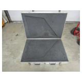 39x7x27 1/2in. Metal Cases w/Handles,Padded Foam