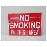 20x14in. no Smoking in This Area Metal Sign