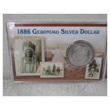 1886 Geronimo Silver Dollar Brilliant Uncirculated
