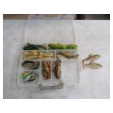 29-Rubber Swim Bait w/Plano Tackle Box