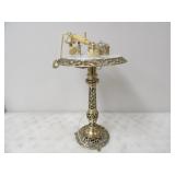 24in. T Marble & Brass Telephone Table