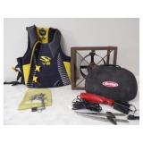 Berkley ELec. Fillet Knife, LP Cooker, Stearns SZL