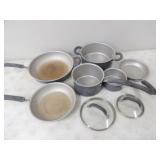 8pc Pot & Frying Pan Set, 3 Frying Pans, 3 Pots w/