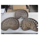 3 Cast Iron Tractor/Implement Seats, 1 Broken