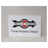 36x24in. Acco Feeds Tin Sign